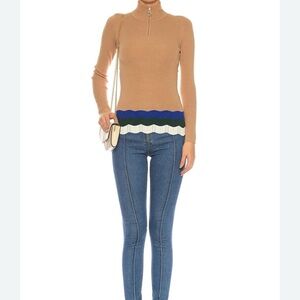 Sandro Paris Zip-Neck Knit Top 🤎
Size 1 (XS) | Like New